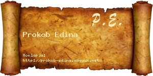 Prokob Edina névjegykártya