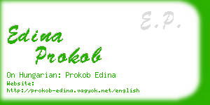 edina prokob business card